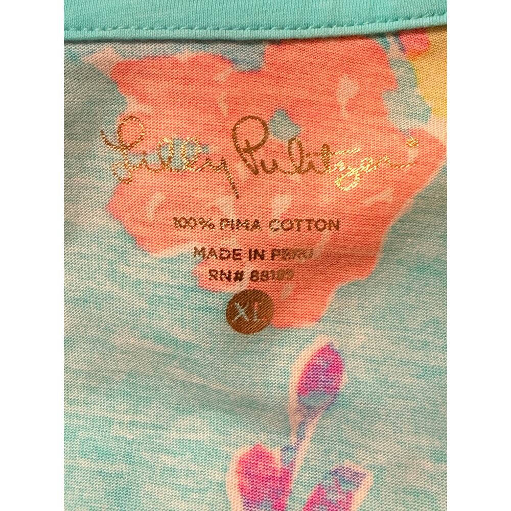 Lilly Pulitzer Riva Dress Shorely Blue Sandstorm, Size XL - Picture 5 of 7